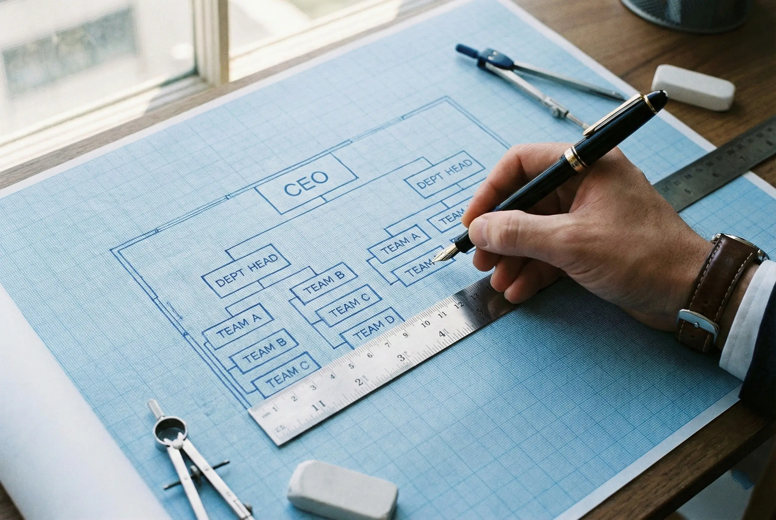 چارت سازمانی
چارت سازمانی عملکردی, طراحی ساختار سازمانی, شرح وظایف مدیران, نمودار سازمانی شرکت, سیستم سازی کسب و کار